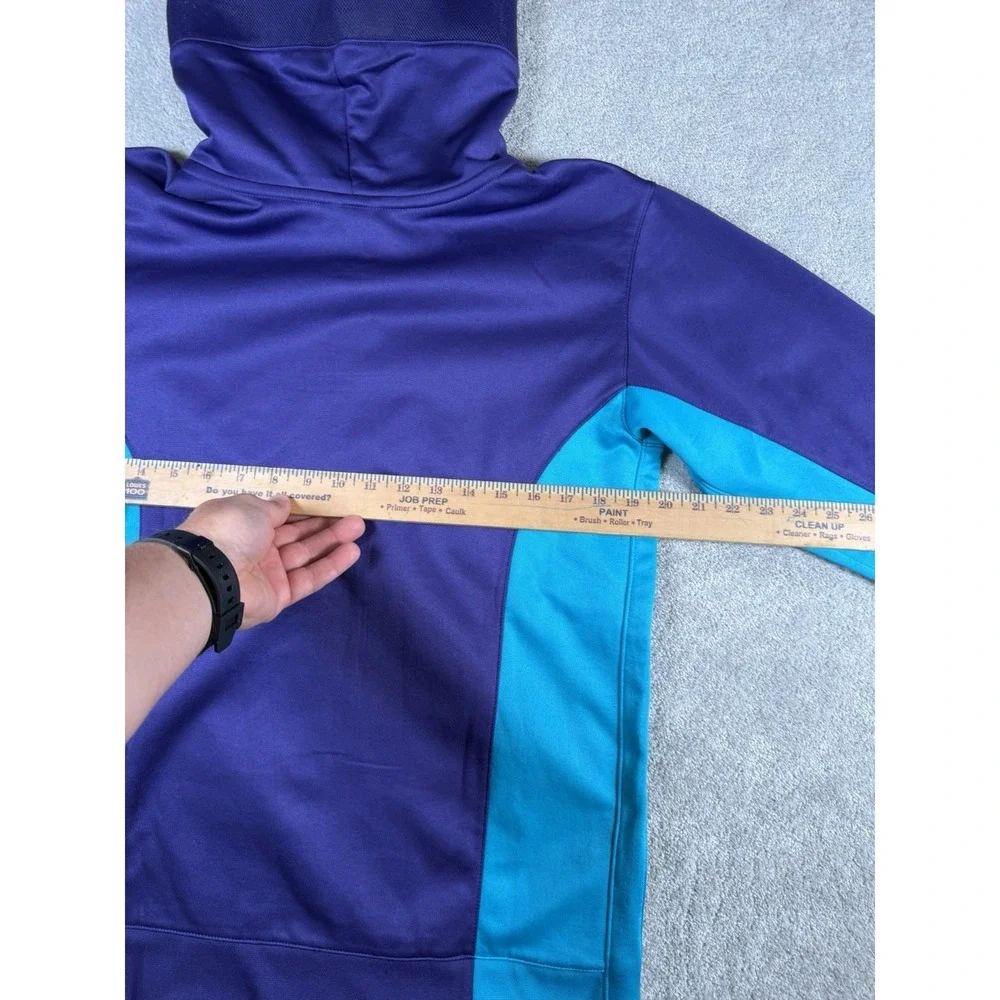 Charlotte Hornets Jordan Full Zip Basketball Jacket Hooded Purple Teal Youth XL